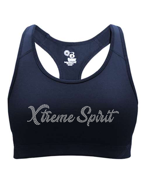 Rhinestones Xtreme Spirit 1-color stones Girls' Sports Bra