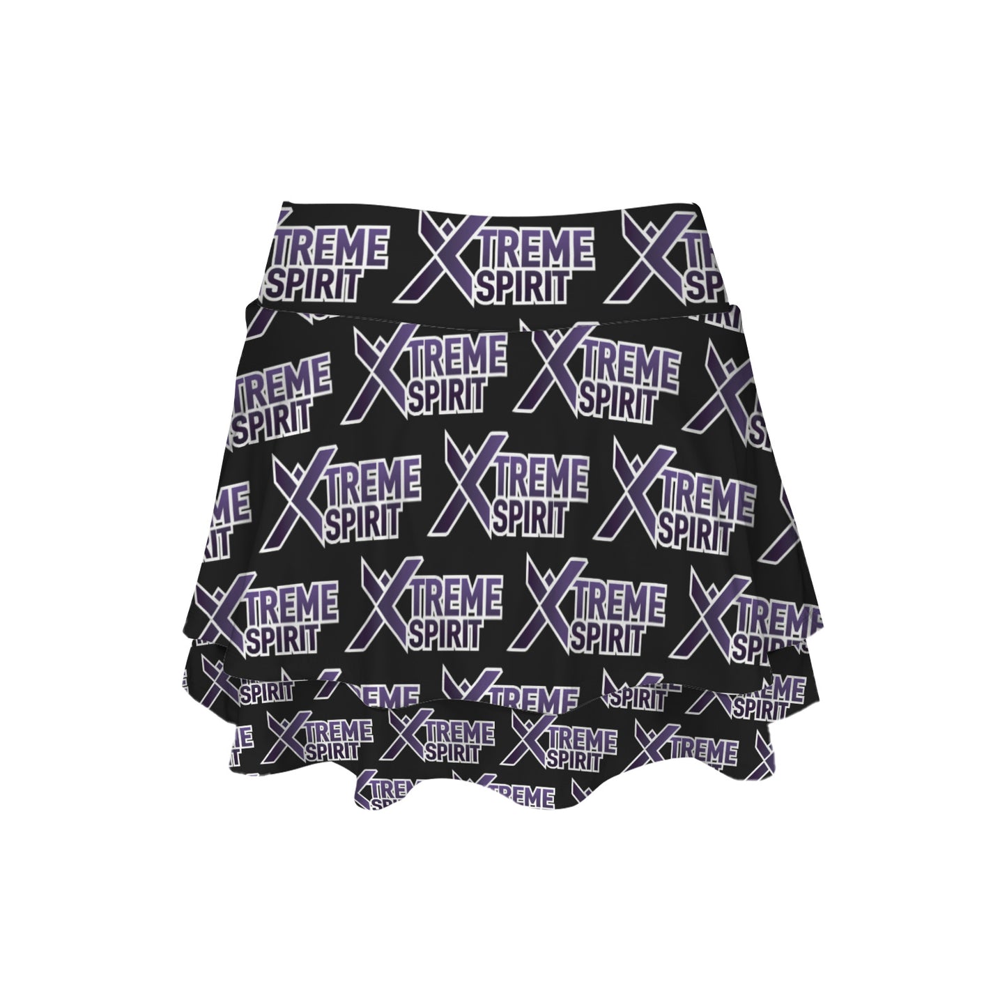 High Waist Layered Ruffle Pockets Sports Skirt