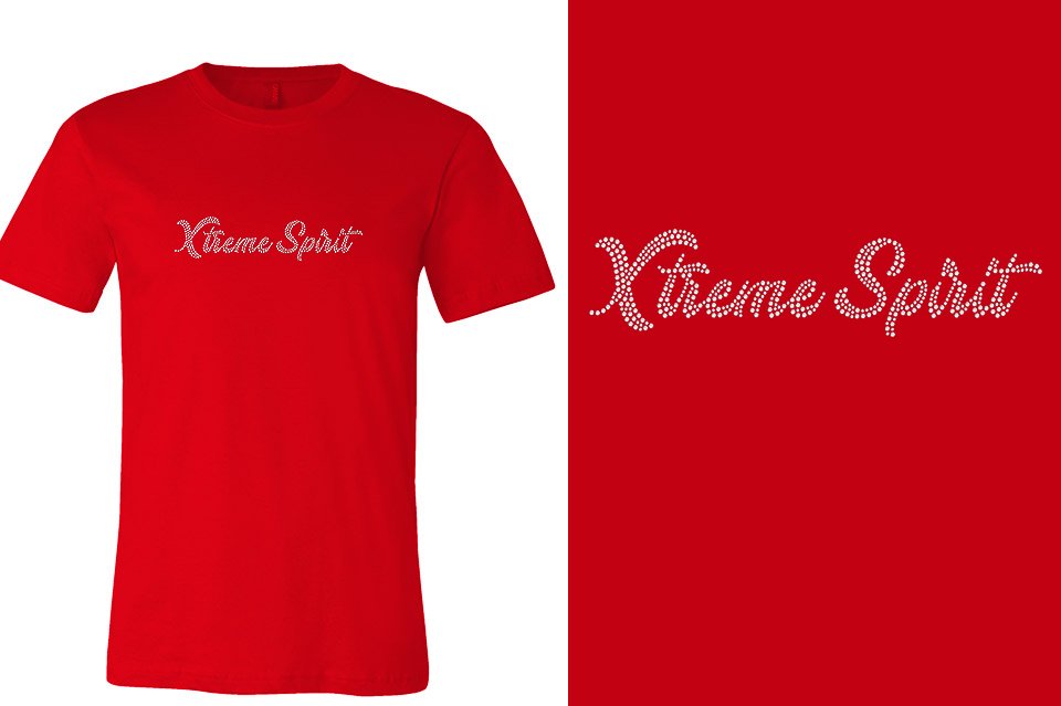 Rhinestones Xtreme Spirit 1-color stones Unisex t-shirt