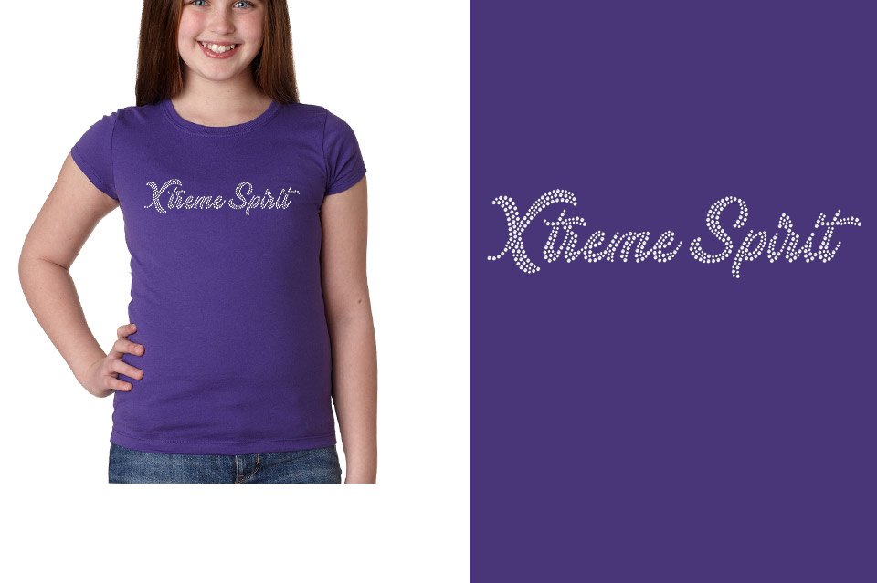 Rhinestones Xtreme Spirit 1-color stones Girls' Princess T-Shirt