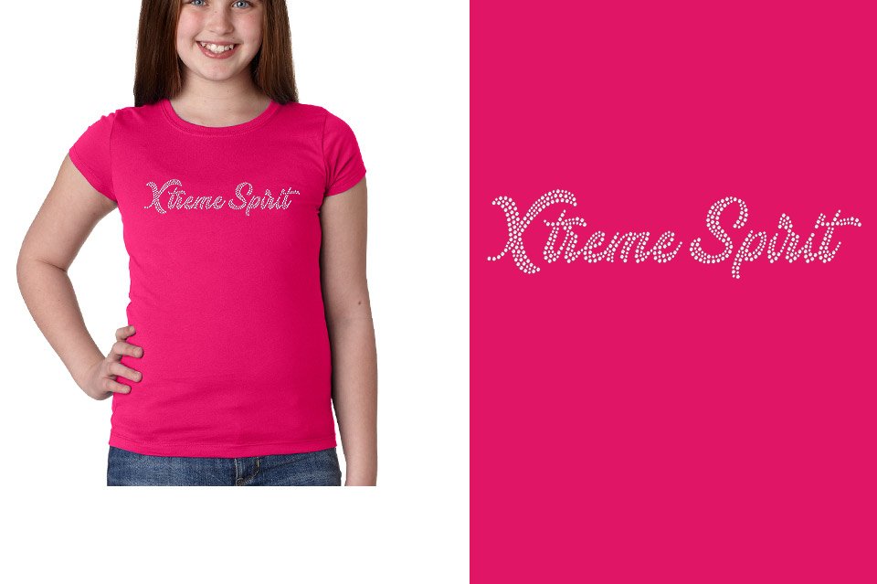 Rhinestones Xtreme Spirit 1-color stones Girls' Princess T-Shirt