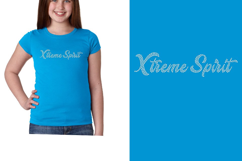 Rhinestones Xtreme Spirit 1-color stones Girls' Princess T-Shirt