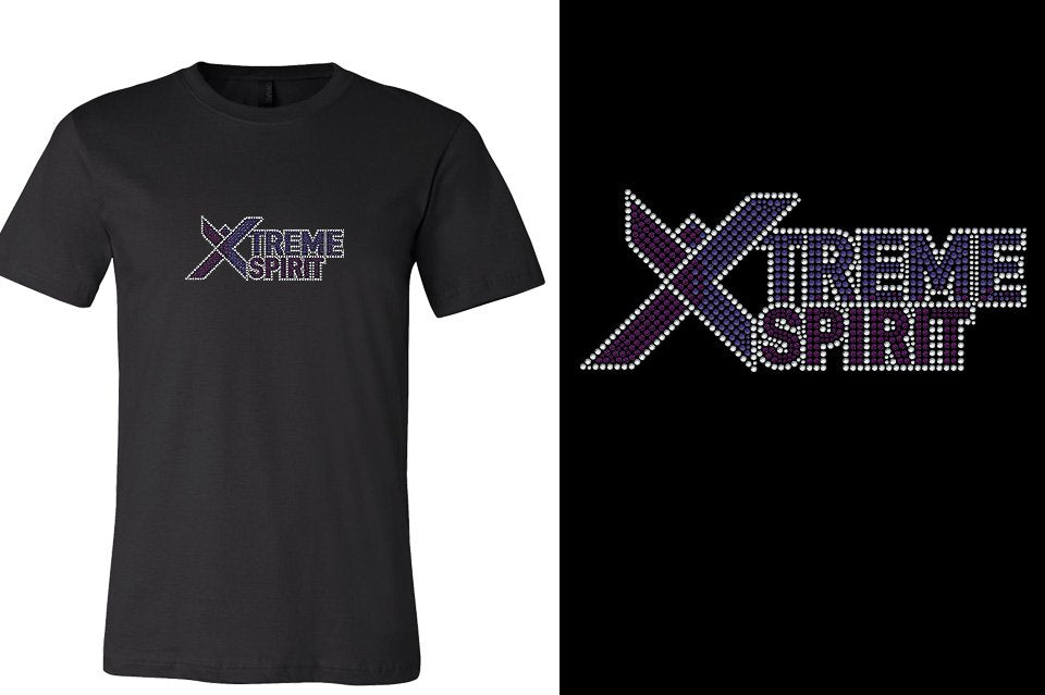Rhinestones XTREME SPIRIT logo stones Unisex t-shirt