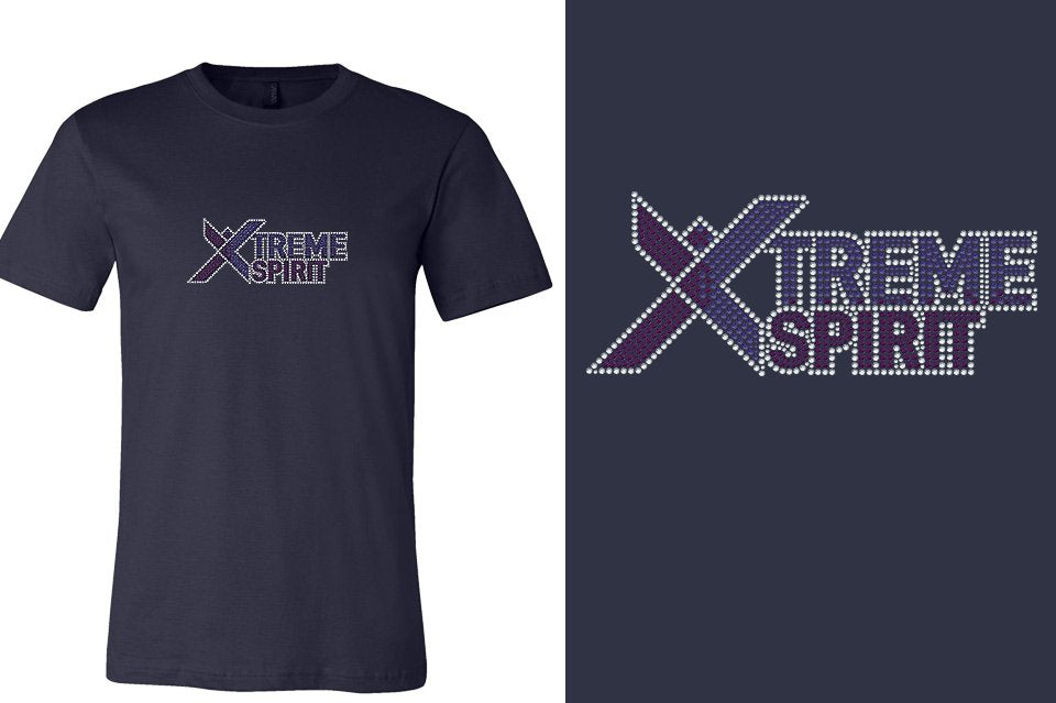 Rhinestones XTREME SPIRIT logo stones Unisex t-shirt