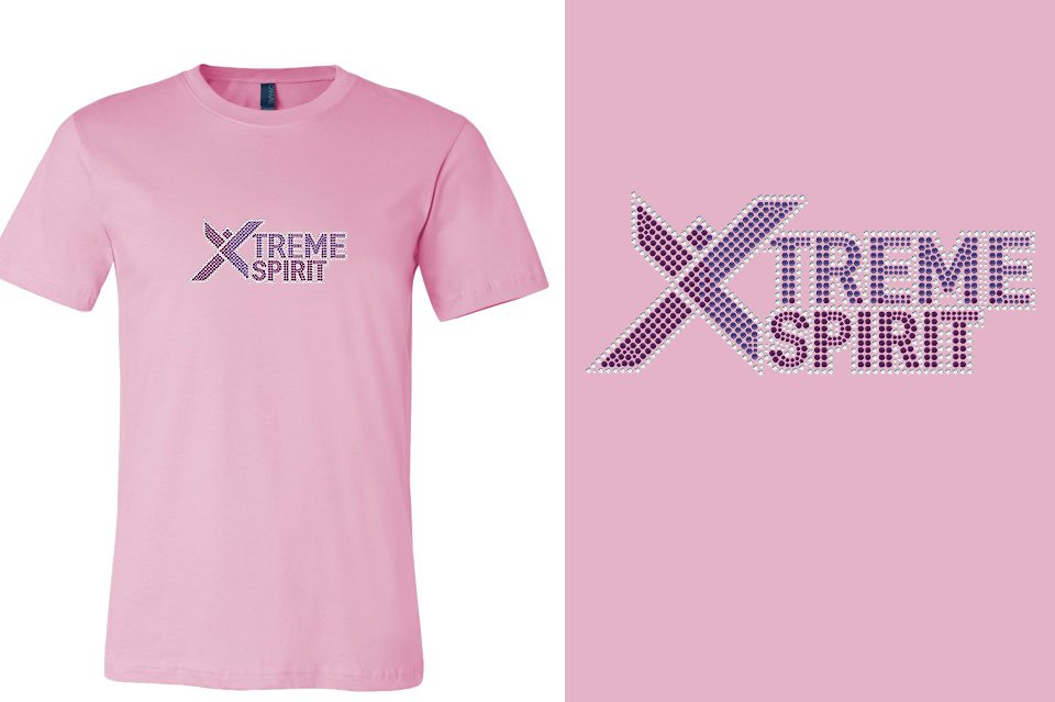 Rhinestones XTREME SPIRIT logo stones Unisex t-shirt
