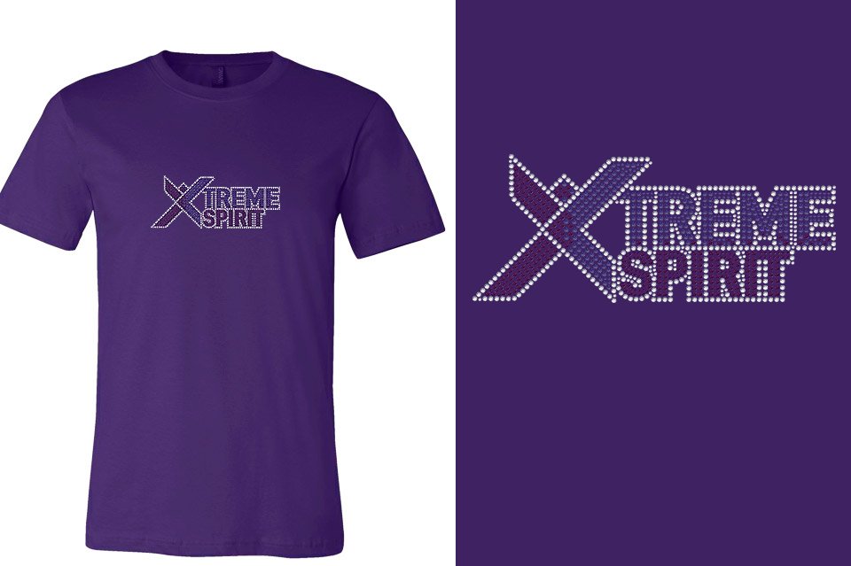 Rhinestones XTREME SPIRIT logo stones Unisex t-shirt
