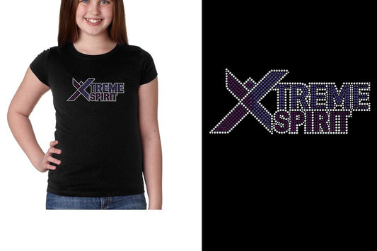 Rhinestones XTREME SPIRIT logo stones Girls' Princess T-Shirt