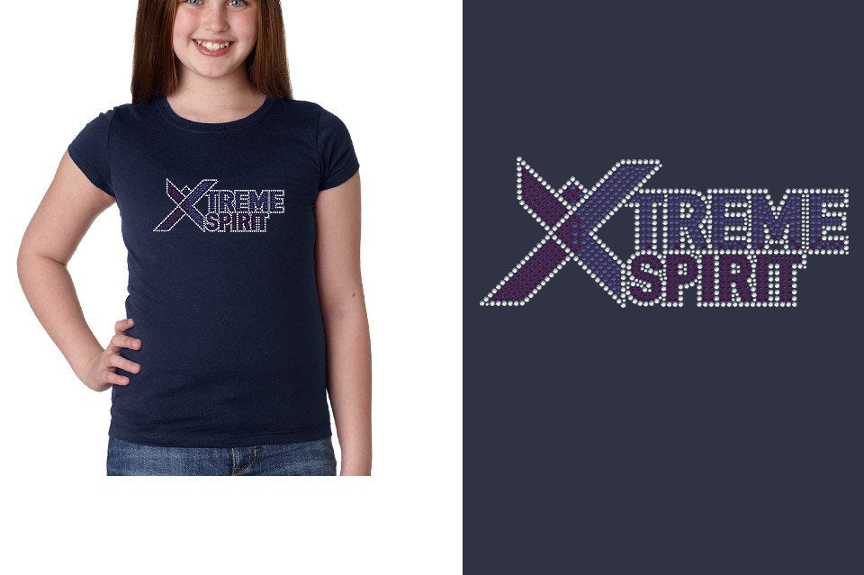 Rhinestones XTREME SPIRIT logo stones Girls' Princess T-Shirt